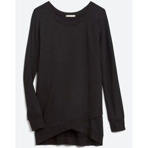 Threads 4 Thought XXL Black Modal Blend Asymmetrical Hem Sweatshirt Thumbholes